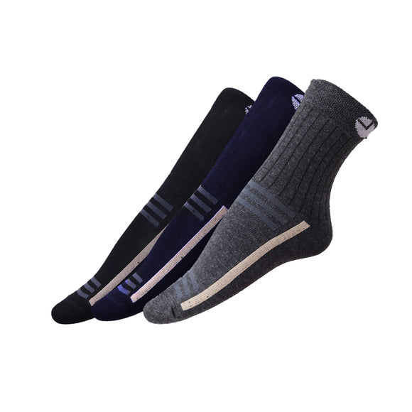 AVI Black Blue and Grey socks with stripes C3R1000028