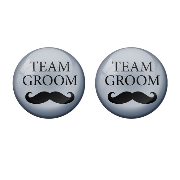 AVI Metal Grey Colour Fridge Magnet With Team Groom Grey Design