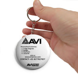 AVI 58m Regular Size Metal Keychain Black Swiss Tennis player Roger Federer design R7000065