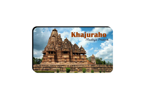 AVI Rectangular Fridge Magnet Khajuraho Temple Madhya Pradesh MP Design RFM00138
