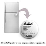 AVI 58mm Fridge Magnet Regular Size White Fortunate Evil Eye Symbol MR8002194