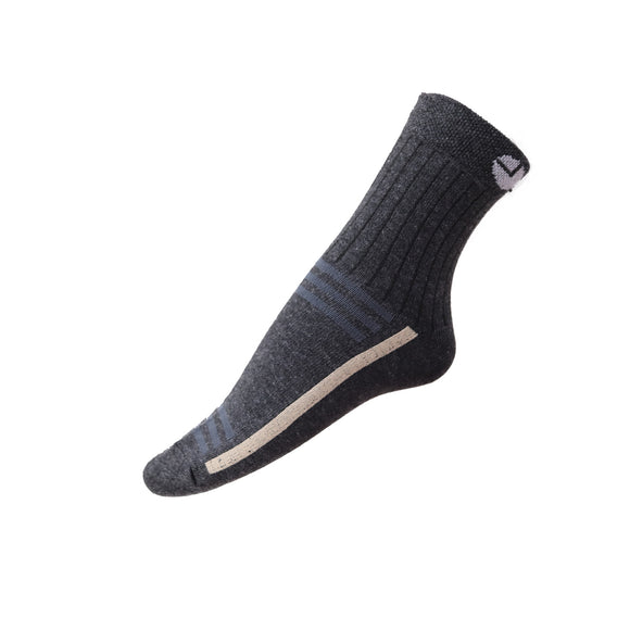 AVI Grey Socks with 3 grey stripes and 1 long cream stripe Ankle length cotton Socks R1000011