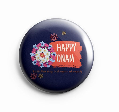 AVI Fridge Magnet Regular Size 58mm Happy Onam Blue Kerala Festival  MR8002012