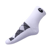 AVI White Black and Blue socks with checks C3R1000030