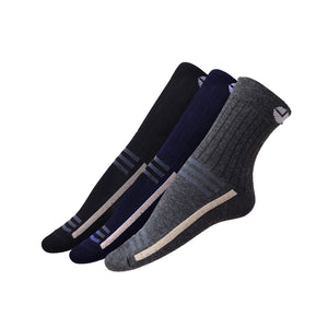 AVI Black Blue and Grey socks with stripes C3R1000025