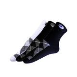 AVI White Black and Blue socks with checks C3R1000030