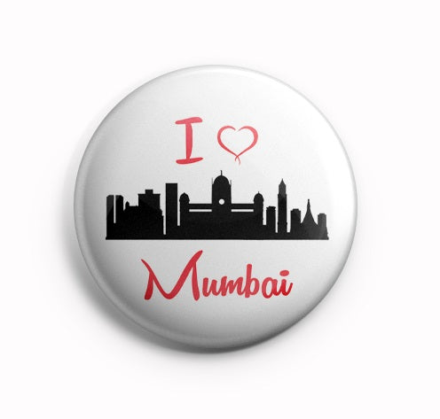 AVI Badge  I Love Mumbai India Badge 58mm R8002038
