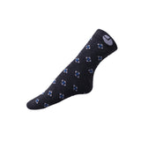 AVI Black Blue and Grey socks printed with square and triangles C3R1000018