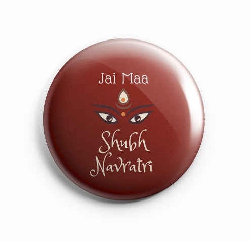 AVI Shubh Navratri Regular Size 58mm Badge R8002042