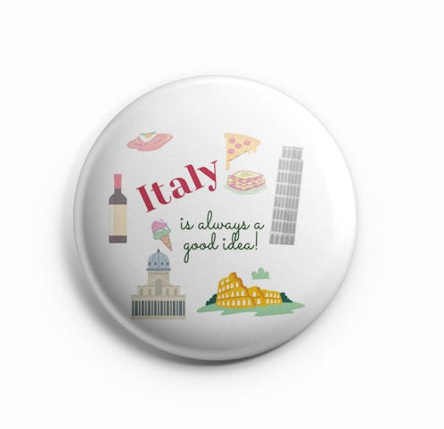 AVI Italy is always a good idea Badge Regular Size 58mm R8002049