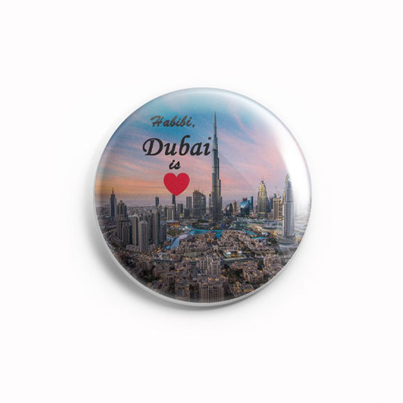 AVI Habibi, Dubai is Love Fridge Magnet  Regular Size 58mm MR8002055