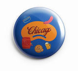 AVI Blue Fridge Magnet Chicago Regular Size 58mm MR8002057