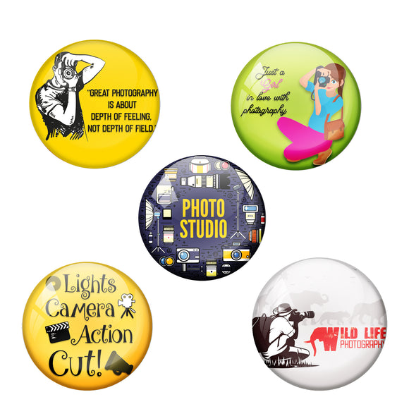 Photography Combo Pack of 5 Badges