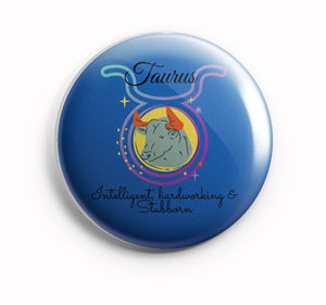 AVI Zodiac Sun Sign Collection Taurus Badge Blue 58mm R8002062