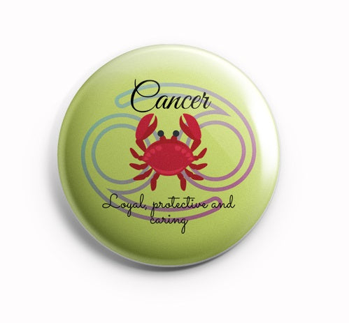 AVI Zodiac Sun Sign Collection Cancer Light Green Badge Blue 58mm R8002064