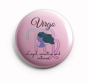 AVI Zodiac Sun Sign Collection Virgo Pink Badge Blue 58mm R8002066