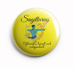 AVI Zodiac Sun Sign Collection Sagittarius Yellow Badge 58mm R8002069