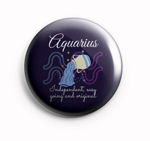 AVI Zodiac Sun Sign Collection Aquarius Badge 58mm R8002071