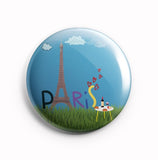 AVI 58mm Regular Size Fridge Magnet Blue Paris Eiffel Tower France MR8002105