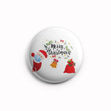 AVI Badge Merry Christmas Santa in mask Regular Size 58mm R8002113
