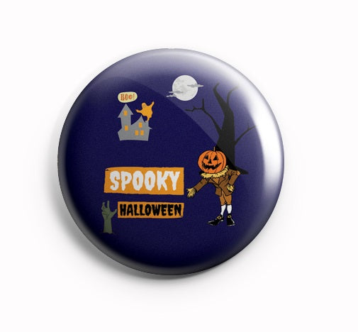 AVI Spooky Halloween Night Blue Badge 58mm R8002120
