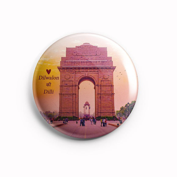 AVI 58mm Regular Size Badge Dilwalon ki Dilli (Delhi India) R8002121