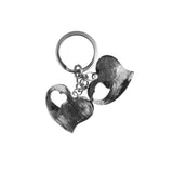AVI Techpro Multicolour Valentines'day Metal Heart Keychain Gift for Couples Combo Pack