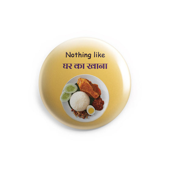 AVI 58mm Fridge Magnet Yellow Nothing like Ghar ka Khana For Food lovers Regular Size 58mm MR8002156