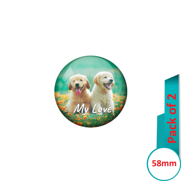 AVI Pin Badges with Multi Live with no excused and travel with no regrets Quote Design Pack of 2