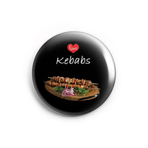 AVI 58mm Fridge Magnet  Black Kebabs For Food lovers Regular Size 58mm MR8002186