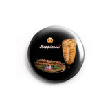 AVI 58mm Pin Badges Black Kebabs and Shawarma for Arabic Food Lovers Regular Size 58mm R8002187