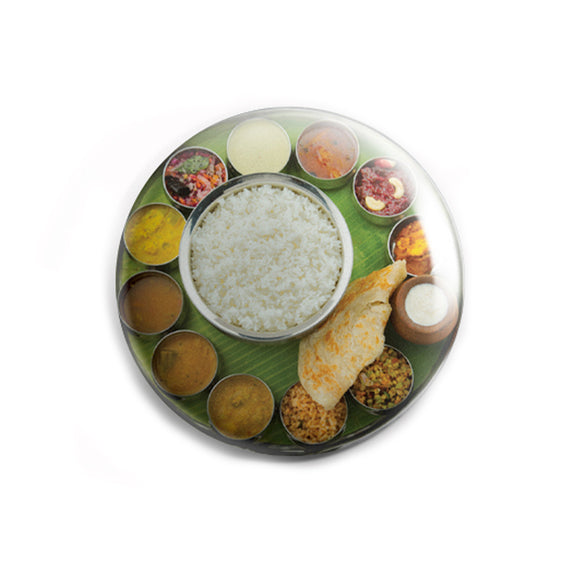 AVI 58mm Pin Badges Multicolor South Indian Thaali Food Lovers Regular Size 58mm R8002191