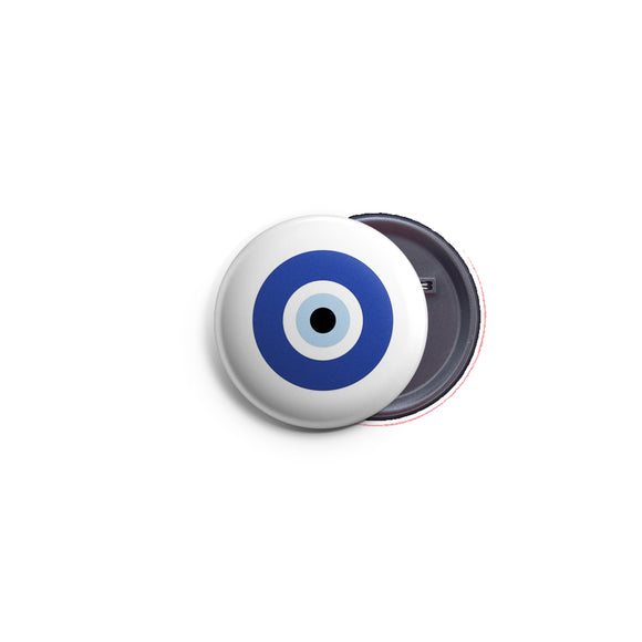 AVI 58mm Fridge Magnet Regular Size White Fortunate Evil Eye Symbol MR8002194