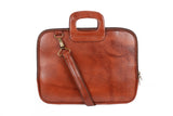 AVI Genuine Leather Executive Slim Laptop Bag Single Compartment