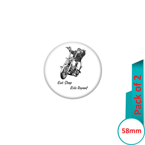 AVI Pin Badges with Multi You are one ride away from Good Mood Quote Design Pack of 2