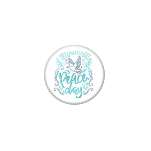 AVI White Metal Pin Badges with Positive Quotes International peace day Design