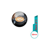 AVI Pin Badges with Black I Love Coffee Black  Quote Design Pack of 1