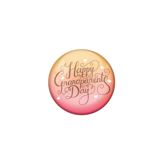AVI Pink Metal Pin Badges with Positive Quotes Happy Grand parents day Design