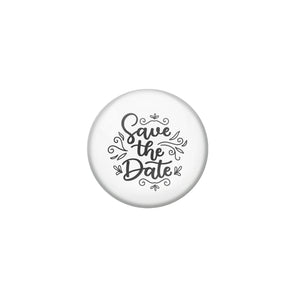 AVI Grey Metal Fridge Magnet with Positive Quotes Save the date Design