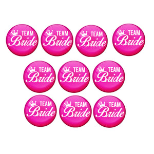 AVI Metal Pink Colour Fridge Magnet With Team Bride Design Pack of 10