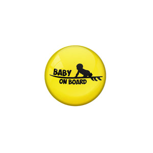 AVI Fridge Magnet Yellow Baby on board Quote Design Pack of 1