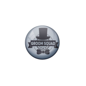 AVI Metal Grey Colour Pin Badges  Groom Squad Design