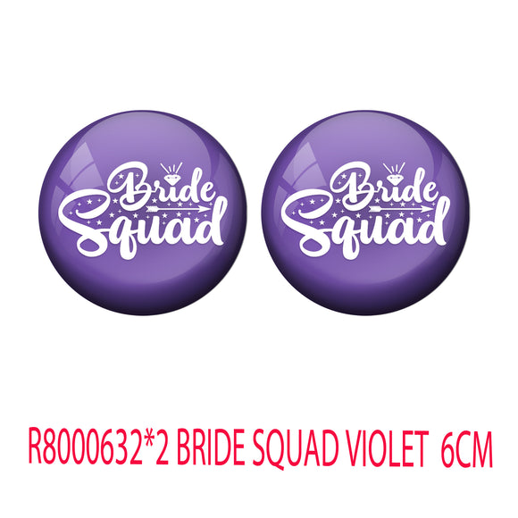 AVI Metal Multi Colour Fridge Magnet With Bride Squad Violet Design