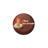 AVI Metal Brown Colour Pin Badges With i love icecream Design