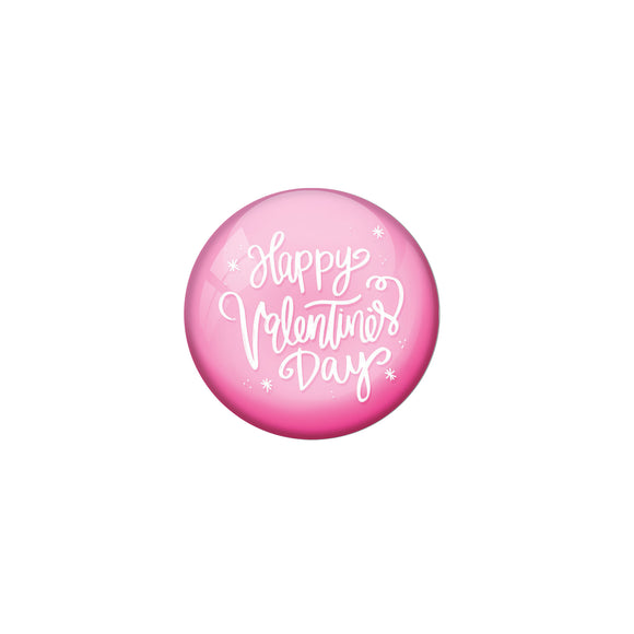 AVI Pink Metal Pin Badges with Positive Quotes Happy Valentines day Design