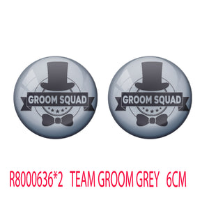 AVI Metal Grey Colour Fridge Magnet With Groom Squad Grey Design