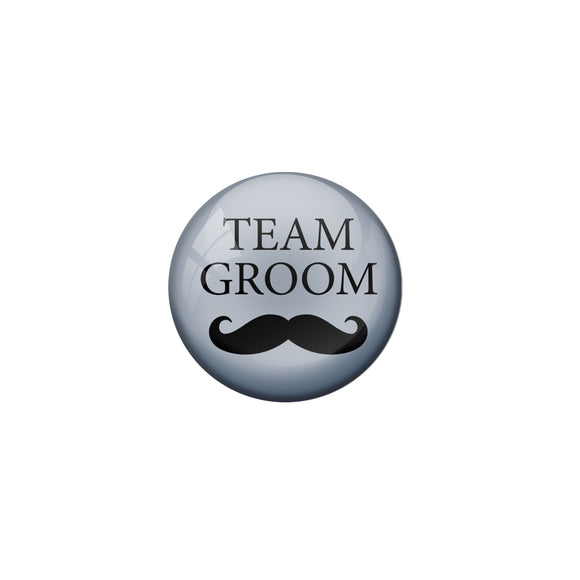 AVI Metal Grey Colour Fridge Magnet With Team Groom Grey Design