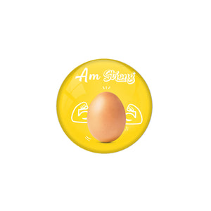 AVI Metal Yellow Colour Pin Badges With Iam Strong Design