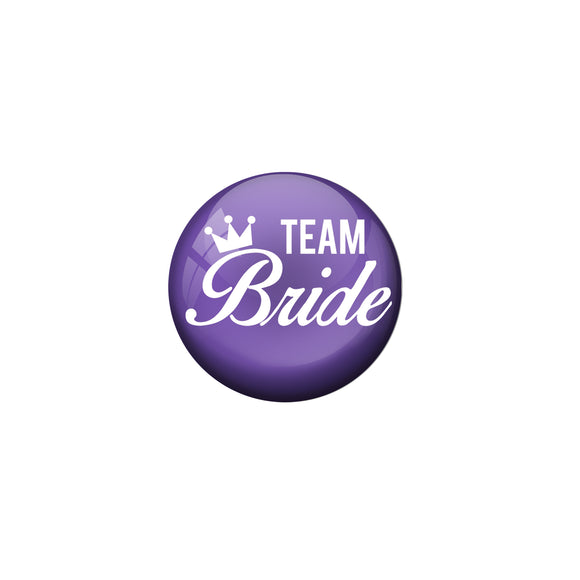 AVI Metal Purple Colour Pin Badges With Bride Team Violet Design
