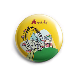 AVI 58mm Regular Size Fridge Magnet Yellow Austria Love Europe Travel Souvenir MR8002208